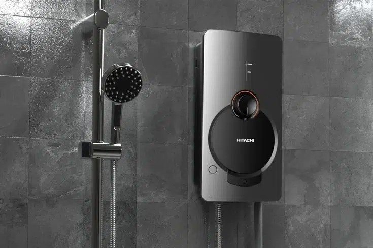 Sleek Hitachi inspired shower heater concept simplifies the process of getting hot water Yanko Design